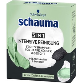 Schauma S60I1 Solid Shampoo for Hair, Body & Face 3-in-1 Intensive Cleansing 60 g