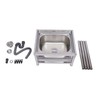 Utility Sink Free Standing Stainless Steel Single Bowl Basin Sink
