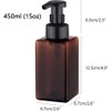 2Pcs Foaming Soap Dispenser, 450ml(16oz) Refillable Modern Square Pump Bottle