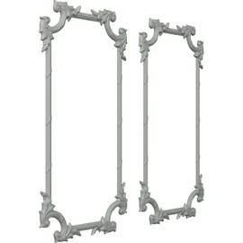 Ekena Millwork PMLKTI31X62B 31" W x 62" H Tirana Moulding Kit (Double Panel), Primed White