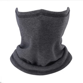 Unbranded Winter Neck Warmer Gaiter Windproof Ski Face Mask Fleece Scarf for Cold Weather - Gray