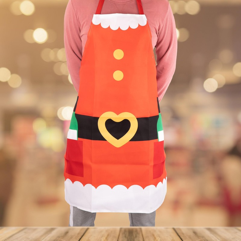 SHATCHI Christmas Apron Santa Costume 70x85cm – Holiday Kitchen Chef