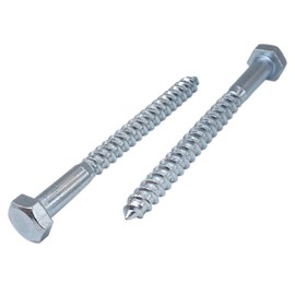 (Pack of 12) DIN 571 Zinc Plated Steel Hexagon Wood Screws M10 x 120mm, Hex Bolt Impact Bolts, Hex Head, Carriage Bolts (12, M10 x 120mm)