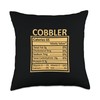 Thanksgiving Christmas Funny Cobbler Nutrition Facts Throw Pillow