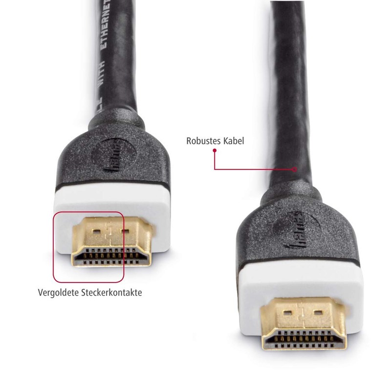 Hama 00039667 - HDMI cables (HDMI, HDMI, Male/Male, Black)