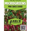 Axel's Garden Seeds Pink Swiss Chard MICROGREEN Seeds | Heirloom