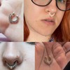 WillTen 8Pcs Fake Nose Ring Fake Septum Piercing with 2