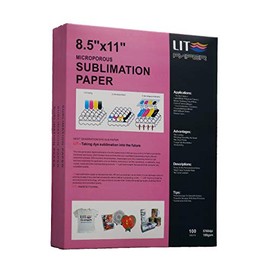 LIT Sublimation Paper 8.5 x 11 inch 100 Sheets 100gsm - Heat Transfer Paper For Epson Sawgrass Ricoh etc Inkjet Printer With Sublimation Ink