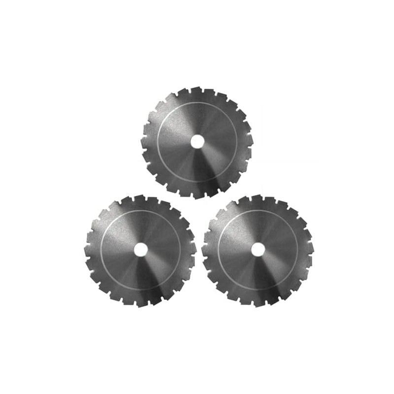 3-Pack 8"-24T Chisel Tooth Blades for Brush Cutter, Trimmer, Weed