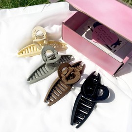 Large Hair Clips Large Matte Butterfly Hair Clips 5.1 Inch Oversized Hair Clips for Long Thick Hair Barrette Accessories for 4 Pieces for Women and Girls