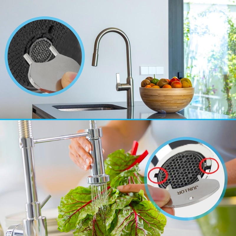Tinoaly 6pcs Stainless Steel Faucet Aerator Key Wrench with Ring,