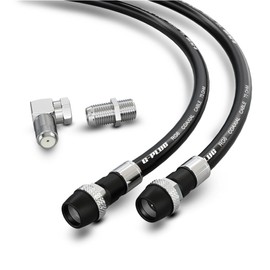 G-PLUG RG6 Coaxial Cable 15FT – Quad Shielded, Waterproof, 75 Ohm with F-Type Connectors, High-Performance for HDTV, Satellite, Internet & Outdoor Use