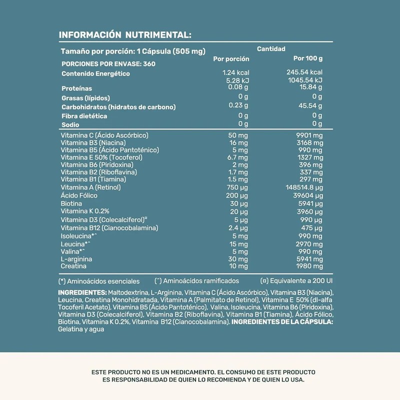 Set de Suplementos Testosterona y Multivitamínico Para Hombre 360 Cápsulas