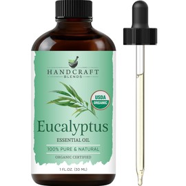 Handcraft Blends Organic Eucalyptus Essential Oil – 1 Fl Oz – 100% Pure and Natural – Premium Grade Essential Oil for Diffuser and Aromatherapy