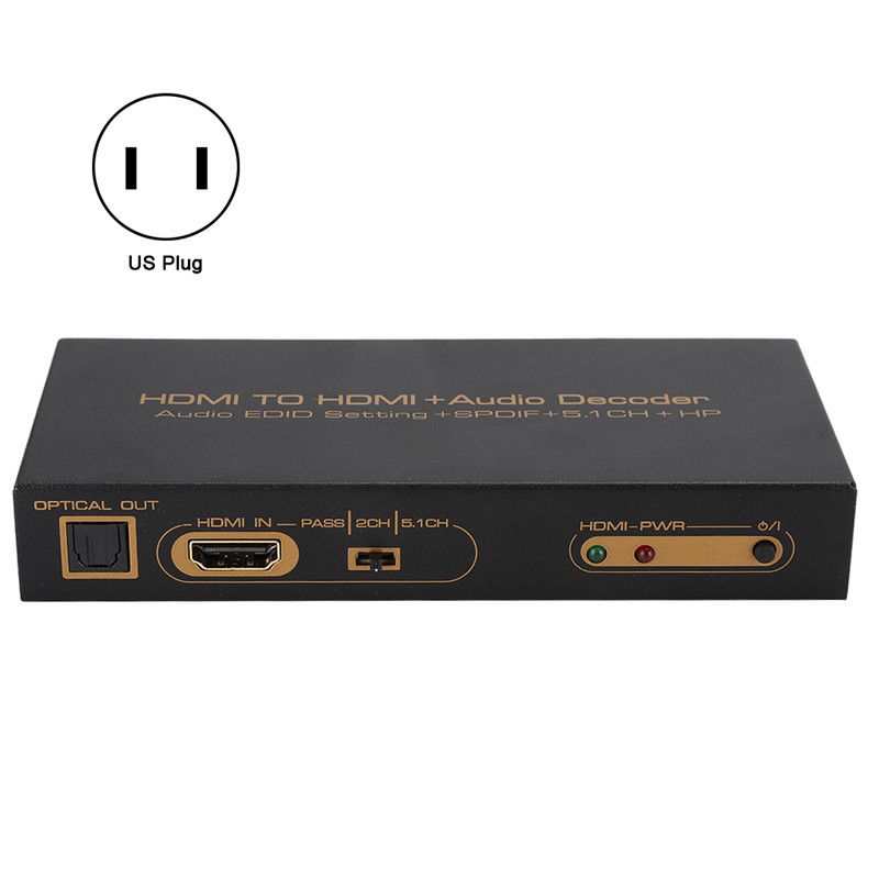 HDMI to HDMi Digital Audio Decoding Decoder Box Converter Adapter
