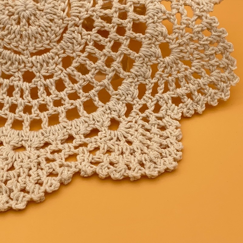 5 Piece 7 to 14 Inch Handmade Crochet Cotton Lace