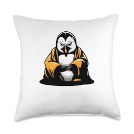 Cute Penguins Ironic Quotes & Gifts Penguin Cute Wildlife Animal Polar Expedition Throw Pillow, 18x18, Multicolor