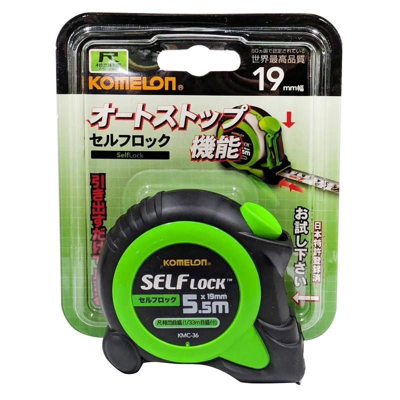 Komelon Convex Self-Lock 19 Tape width 19mm 5.5m with inch