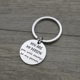 You Are My Person You Will Always Be My Person Best Friends Gift Stainless Steel Pendant Keychain Key Ring