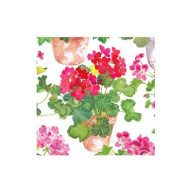 Caspari Trailing Geranium Paper Cocktail Napkins - 20 Per Package - 4 Packages