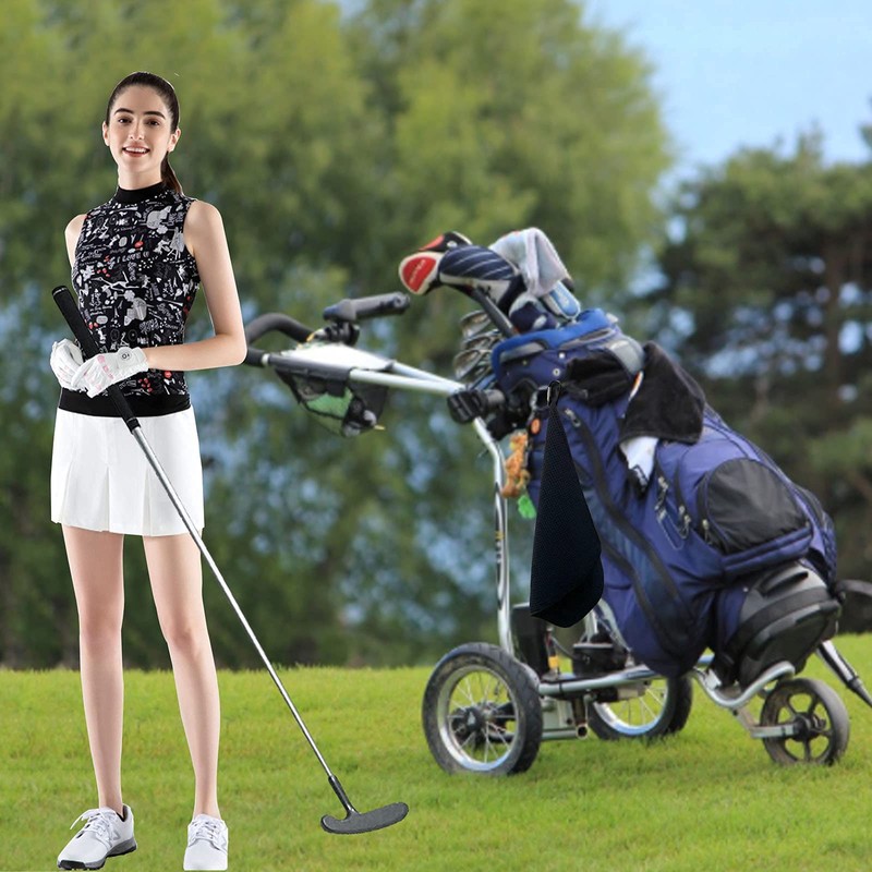 FINGER TEN 3 Pack Golf Towels Microfiber Waffle Pattern Tri-Fold