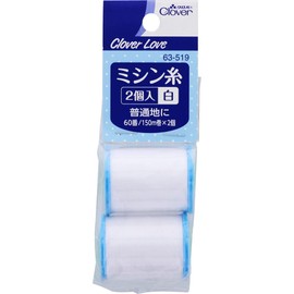 kuroba-rabu Sewing Thread 2 Pieces # 60 White/150 m X 2 Pcs
