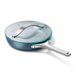 Caraway Nonstick Ceramic Mini Fry Pan With Glass Lid (1.05 qt, 8") - Non Toxic, PTFE & PFOA Free - Oven Safe & Compatible with All Stovetops (Gas, Electric & Induction) - Navy