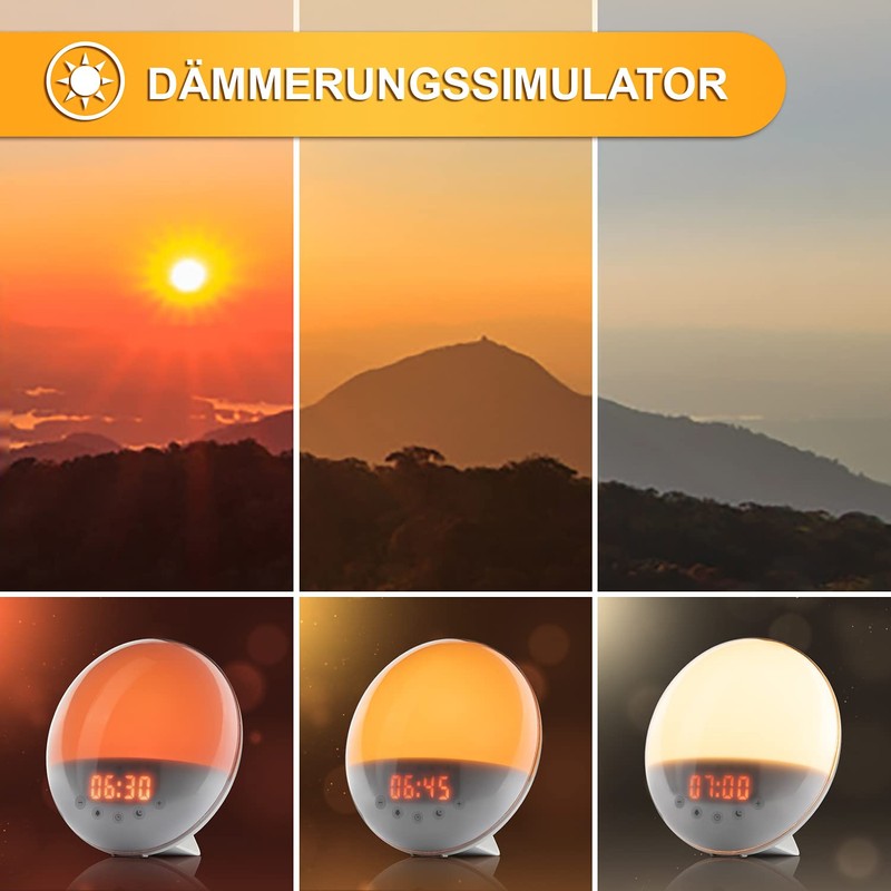 Light Alarm Clock - Daylight Alarm Clock for Awakening in