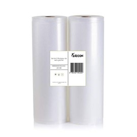 Food Vacuum Sealer Bags Embossed Pouches Package of Two Rolls Sous Vide (28 x 600 cm)