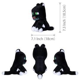 Black Cat Plush Toys,7"/18cm Game Plush for Birthday Gift (Black Cat)