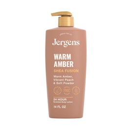 Jergens Warm Amber Shea Fusion, Loción Corporal Perfumada Para la Piel Seca, Loción Corporal Humectante con Manteca de Karité y Vitamina E, 414 ml