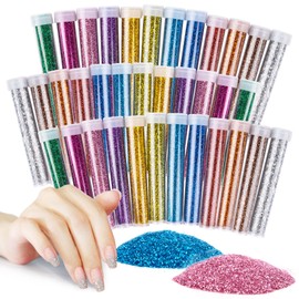 MAQIHAN 36 PCS Ultra Fine Glitter for Crafts - Glitter Powder Bulk Set