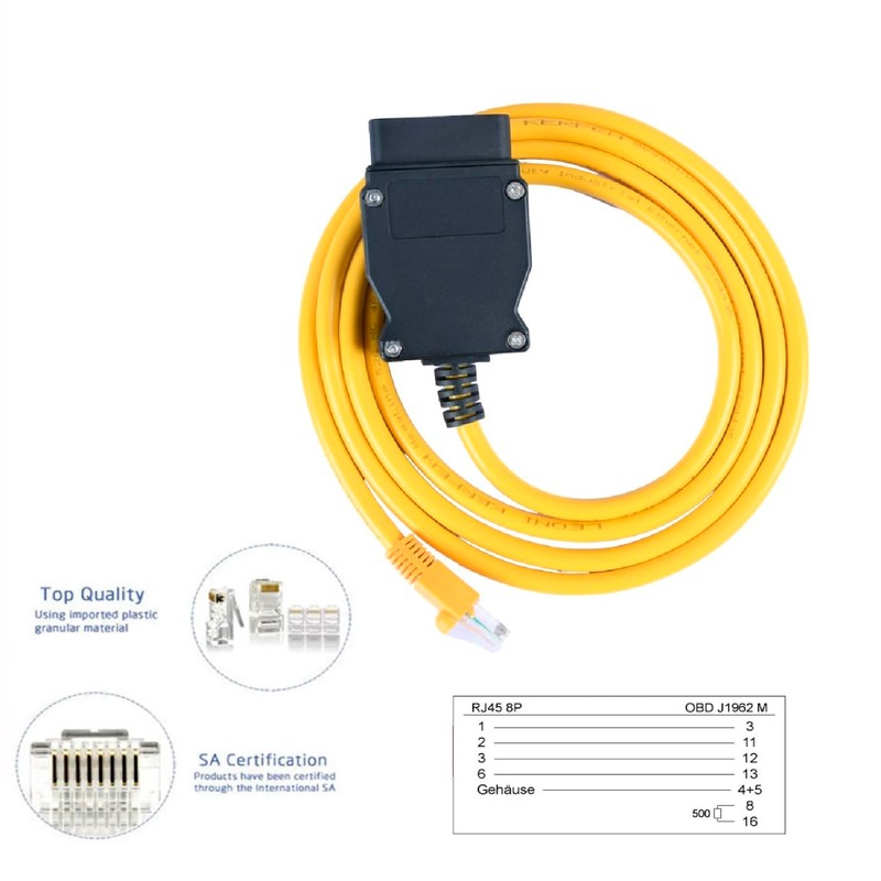 ENET OBD2 Cable Ethernet RJ45 to OBDII Adapter OBD2 Ethernet
