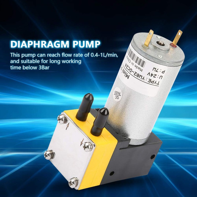 ZAWELIYO 24V 0.4-1L min Miniature Diaphragm Pump Vacuum Pump Air
