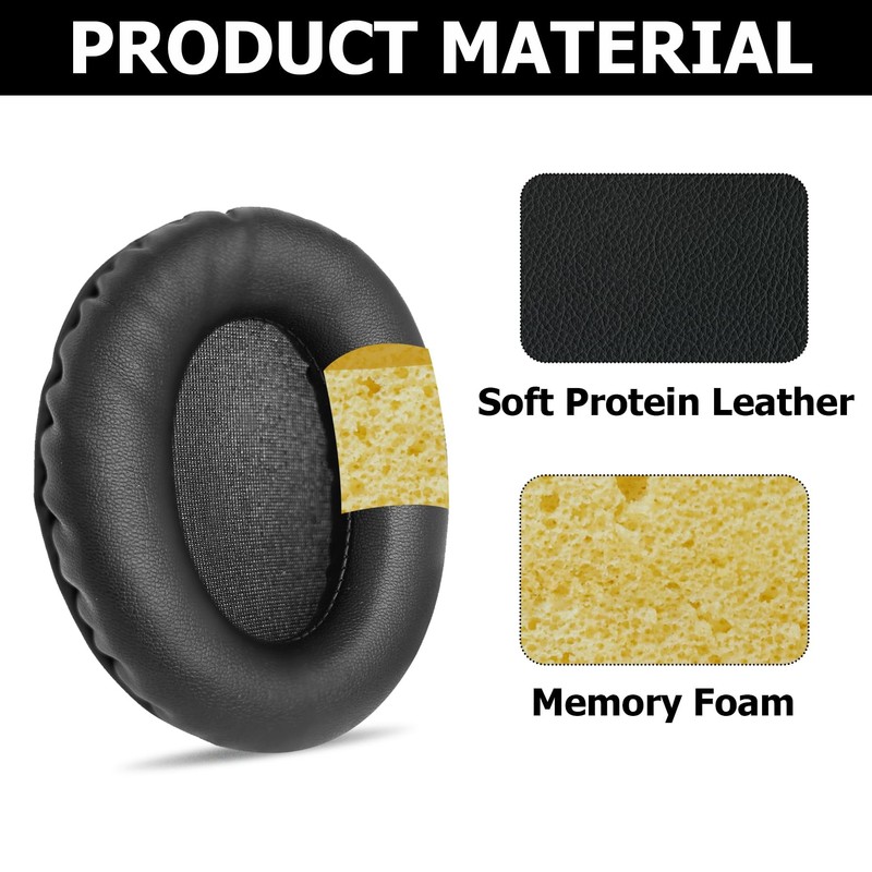 umvowuxa Cloud II Replacement Protein Leather Ear Pads Compatible with
