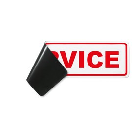 LOHOFOL Service Magnetic Sign | Magnetic Sign | Various Sizes Available (35 x 10 cm, Red)