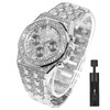 Apzzic Gold Plated Iced Out Watch Diamond CZ 40mm Width