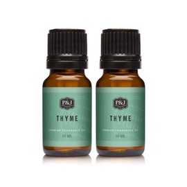 P&J Fragrance Oil | Thyme Oil 10ml 2pk - Candle Scents for Candle Making, Freshie Scent, Soap Making Supplies, Diffuser Oil Scents