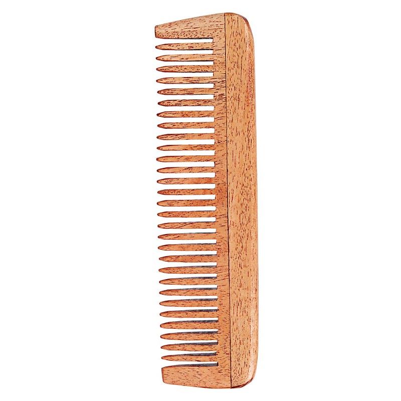 SVATV Handmade NEEM WOOD Detangling Comb for Thick, Curly and