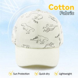 POMIJIAN Toddler Baseball Hat Baby Boy Sun Hat Cotton Baseball Cap UV Protection Girls Outdoor Park Hats for Kids (US, Age, 0 Months, 12 Months, Beige)