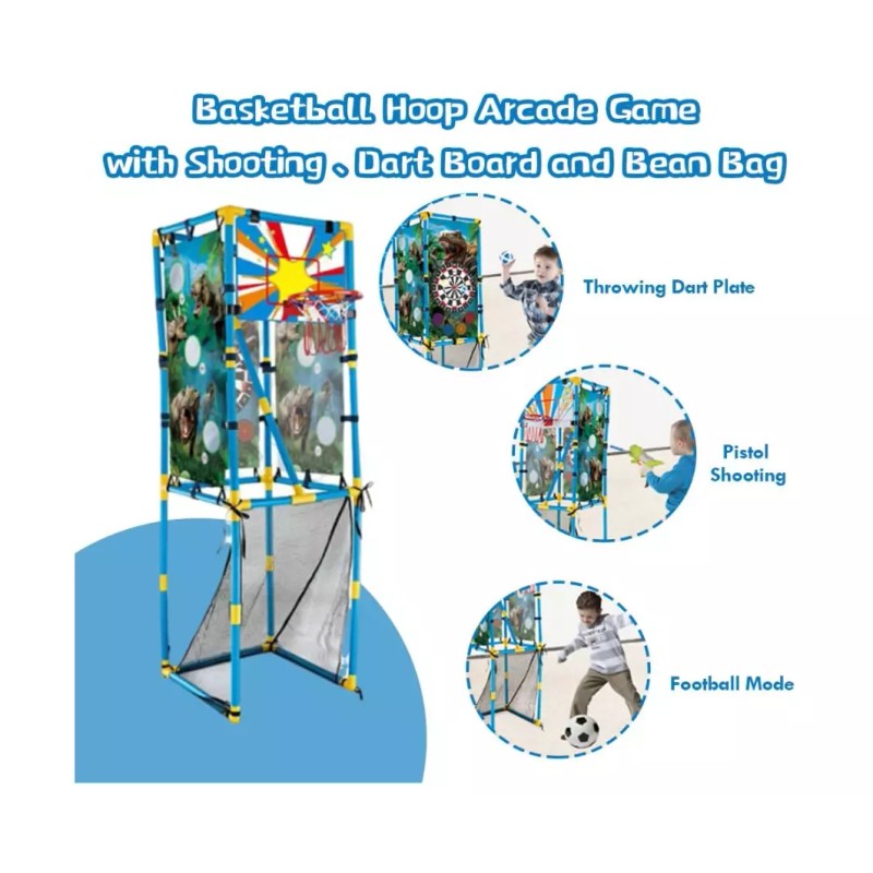 Ealingmoon 4 in 1 Basketball Hoop Arcade Game BABYSIT Basketball