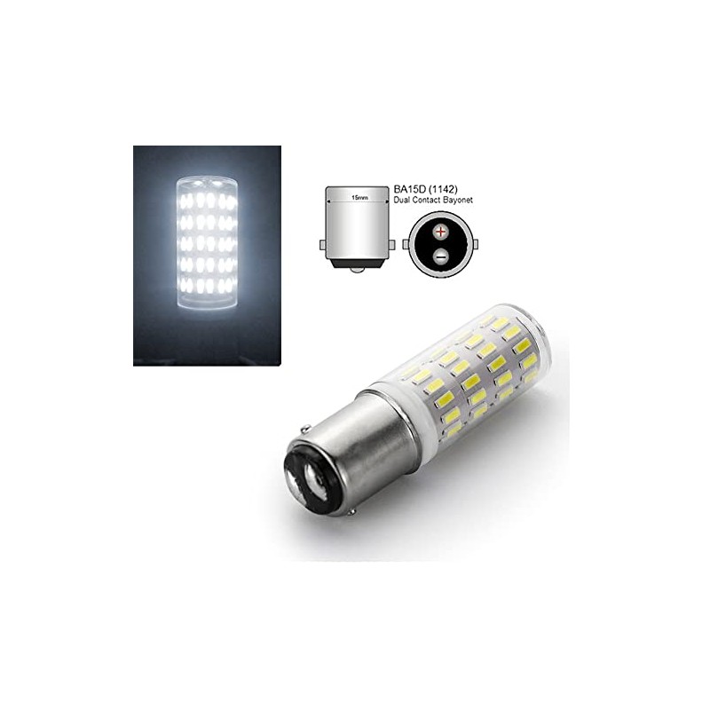 2X Ba15d Sewing Machine LED Light 5 Watt Bulb B15