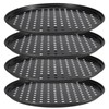 MOUYAT 4 Pack 12 Inch Pizza Trays with Holes, Non-Stick