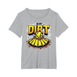 Dirt in My Skirt Girls Softball Fierce Player Spirit T-Shirt, Women's Plus, Heather Grey