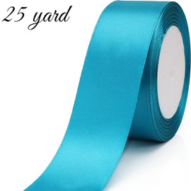 Clmentp 25 Yard Ribbon for Gift Wrapping Crafts Wedding Decoration Bouquets Party Arrangement (1 1/2 inch X 25 Yards, Peacock Blue)