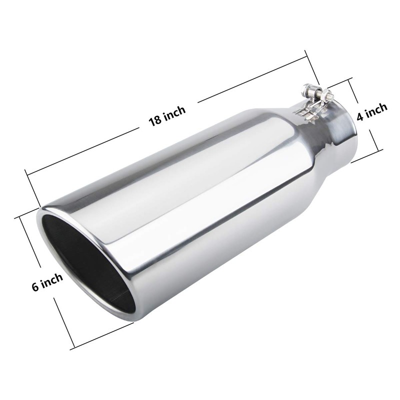 LCGP Diesel Exhaust Tip 4", 6" Outlet 18" Overall Length