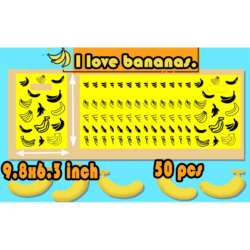 Atsmbiye 50 Banana Goodie Bags Cute Fruit Themed Birthday Baby