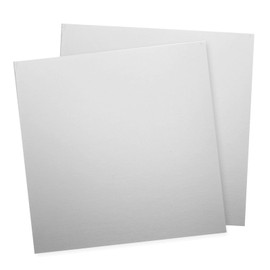 sourcing map 2Pcs 304 Stainless Steel Sheet Plate, 8" x 8", 24 Gauge (0.5mm) Thickness, Stainless Steel Plate with Gloves for Crafting, Modelers, Jewelry, Repairs, Electrical Repairs (Silver)