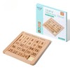AIUAZA Holz Zahl Schiebepuzzle,Gehirn Teasers Spielzeug Tangram Slide Puzzle Spiel,Sequentielle