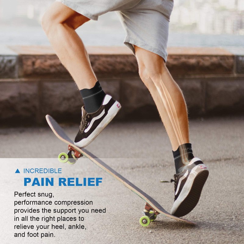 Plantar Fasciitis Sock (6 Pairs) for Men and Women, Compression